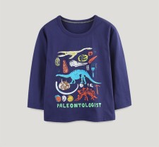 Kids Boy's  Dinosaur printing Long Sleeve Casual T Shirt GASD-5391