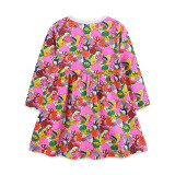 Kids Girl's Cartoon Full Printed Princess Dress GASD-1538