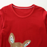 Kids Girl's Cartoon Deer Print T Shirt GASD-5385
