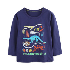 Kids Boy's  Dinosaur printing Long Sleeve Casual T Shirt GASD-5391
