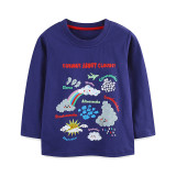 Kids Boy's Cartoon CloudsPrint T Shirt GASD-5383