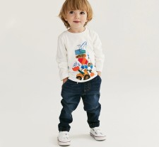 Kids Boy's Casual Print O Neck T Shirt GASD-5388