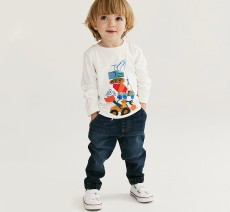 Kids Boy's Casual Print O Neck T Shirt GASD-5388