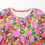 Kids Girl's Cartoon Full Printed Princess Dress GASD-1538