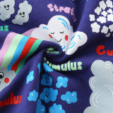 Kids Boy's Cartoon CloudsPrint T Shirt GASD-5383