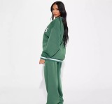 Letter Print Loose Sport Sport Sweatshirt Pants Set GBGF-5038