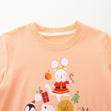Kids Girl's Christmas Print Loose Sweatshirts GASD-8223