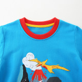 Kids Boy's Ribbed Patchwork Print Sweatshirt GASD-8225