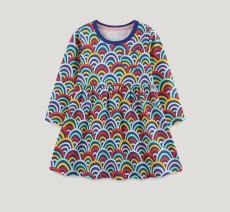 Kids Girl's Print Long Sleeve Fashion Dress GASD-1534