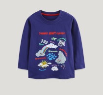 Kids Boy's Cartoon CloudsPrint T Shirt GASD-5383