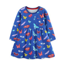 Kids Girl's Cartoon Butterfly Print Princess Dress GASD-1531