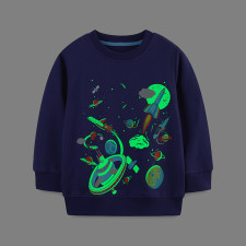 Kids Boy's Cartoon Luminous Printed Long Sleeve Sweatshirt GASD-8226