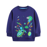 Kids Boy's Cartoon Luminous Printed Long Sleeve Sweatshirt GASD-8226