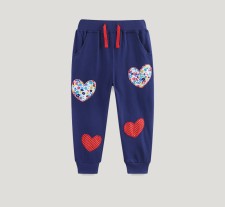 Kids Girl's Love Embroidery Patch Pants GASD-3121