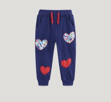 Kids Girl's Love Embroidery Patch Pants GASD-3121