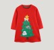 Kids Gril's Christmas Tree Embroidered Princess Dress GASD-1546