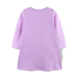 Kid Girl's Print Stripe Long Dress Casual Dress GASD-1526
