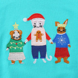 Kid Boy's  Christmas Embroidered Knit Sweatshirt GASD-8239