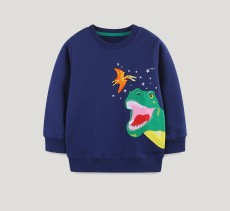 Kids Boy's Dinosaur Embroidery Long Sleeve Sweatshirt GASD-8224