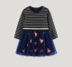 Kid Girl's Stripe Print Mesh Princess Dress GASD-1541