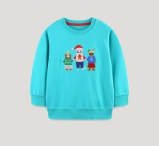 Kid Boy's  Christmas Embroidered Knit Sweatshirt GASD-8239