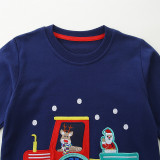 Christmas Kids Boy's Embroidered Long Sleeve Sweatshirt GASD-8220