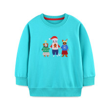 Kid Boy's  Christmas Embroidered Knit Sweatshirt GASD-8239