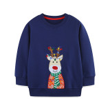Kids Boy's Christmas Embroidered Long Sleeve Sweatshirt GASD-8219
