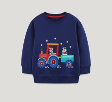 Christmas Kids Boy's Embroidered Long Sleeve Sweatshirt GASD-8220