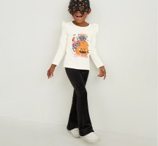 Halloween Kids Girls Long Sleeve Print T Shirt GASD-5390