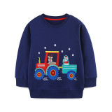 Christmas Kids Boy's Embroidered Long Sleeve Sweatshirt GASD-8220