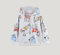 Kids Fashion Long Sleeve Zipper Hooded Coat GASD-6009