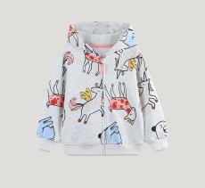 Kids Fashion Long Sleeve Zipper Hooded Coat GASD-6009