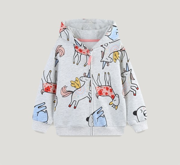 Kids Fashion Long Sleeve Zipper Hooded Coat GASD-6009