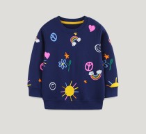 Kids Girl's Long Sleeve Print Sweatshirt GASD-8278