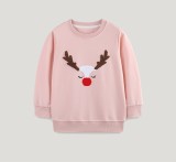 Kids Girl's Christmas Embroidered Knit Sweatshirt Pullover GASD-8249