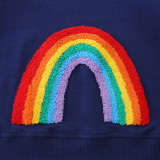 Kids Girl's Rainbow Embroidery Long Sleeve Sweatshirt GASD-8277