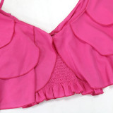 Sexy V Neck Long Sleeve Tops CYA-901418