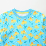 Kids Girl's Long Sleeve Floral Printed Tops GASD-8231