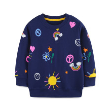 Kids Girl's Long Sleeve Print Sweatshirt GASD-8278