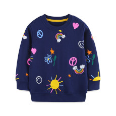 Kids Girl's Long Sleeve Print Sweatshirt GASD-8278