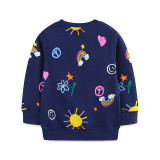 Kids Girl's Long Sleeve Print Sweatshirt GASD-8278