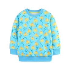 Kids Girl's Long Sleeve Floral Printed Tops GASD-8231