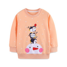Kids Girl's Christmas Embroidered Long Sleeve Purllover GASD-8235