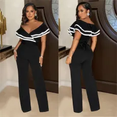 Sleeveless Deep V Neck Slim Jumpsuit GFYX-C7052
