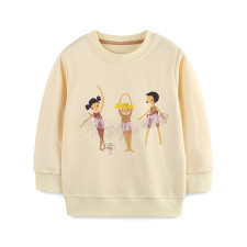 Kids Girl's Print Long Sleeve Knit Sweatshirt GASD-8263
