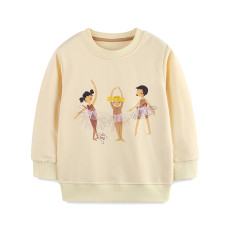 Kids Girl's Print Long Sleeve Knit Sweatshirt GASD-8263
