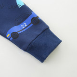 Kids Boy's Car Print Loose O Neck Sweatshirt GASD-8252