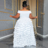 Plus Size Solid Color Sleeveless Party Dress NNWF-N8052