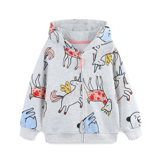Kids Fashion Long Sleeve Zipper Hooded Coat GASD-6009